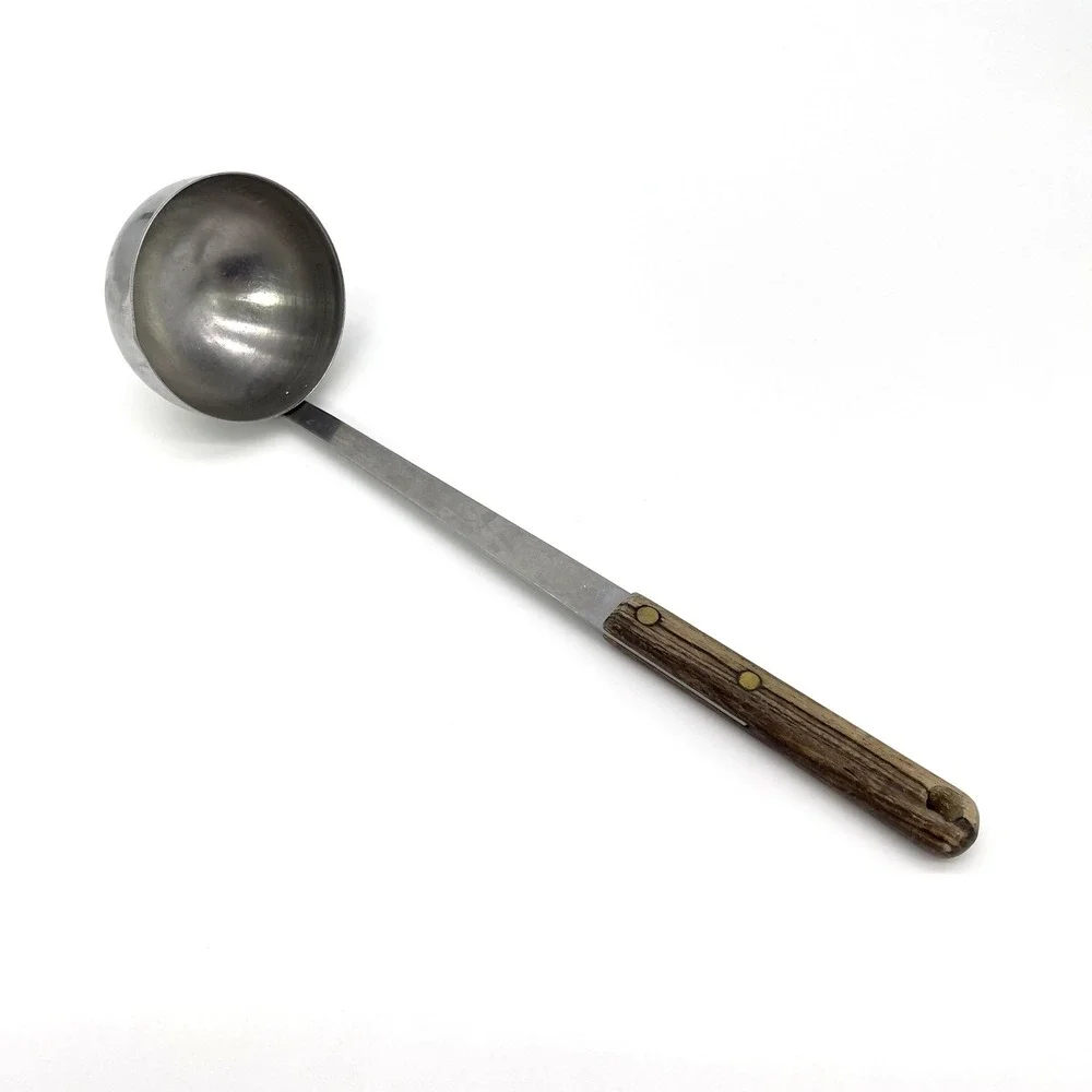 Vintage‎ Marcrest Warranted Quality Soup Ladle Stainless Steel Wood Handle USA